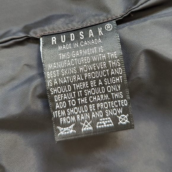 Rudsak fall coat, nylon with leather accents. Size medium. - Picture 6 of 6
